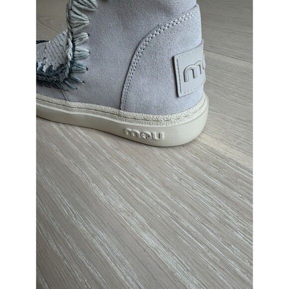 MOU Boots-Size 38/US 8-NWOT-Suede/Sequins/Crochet - NO BOX - Picture 3 of 7